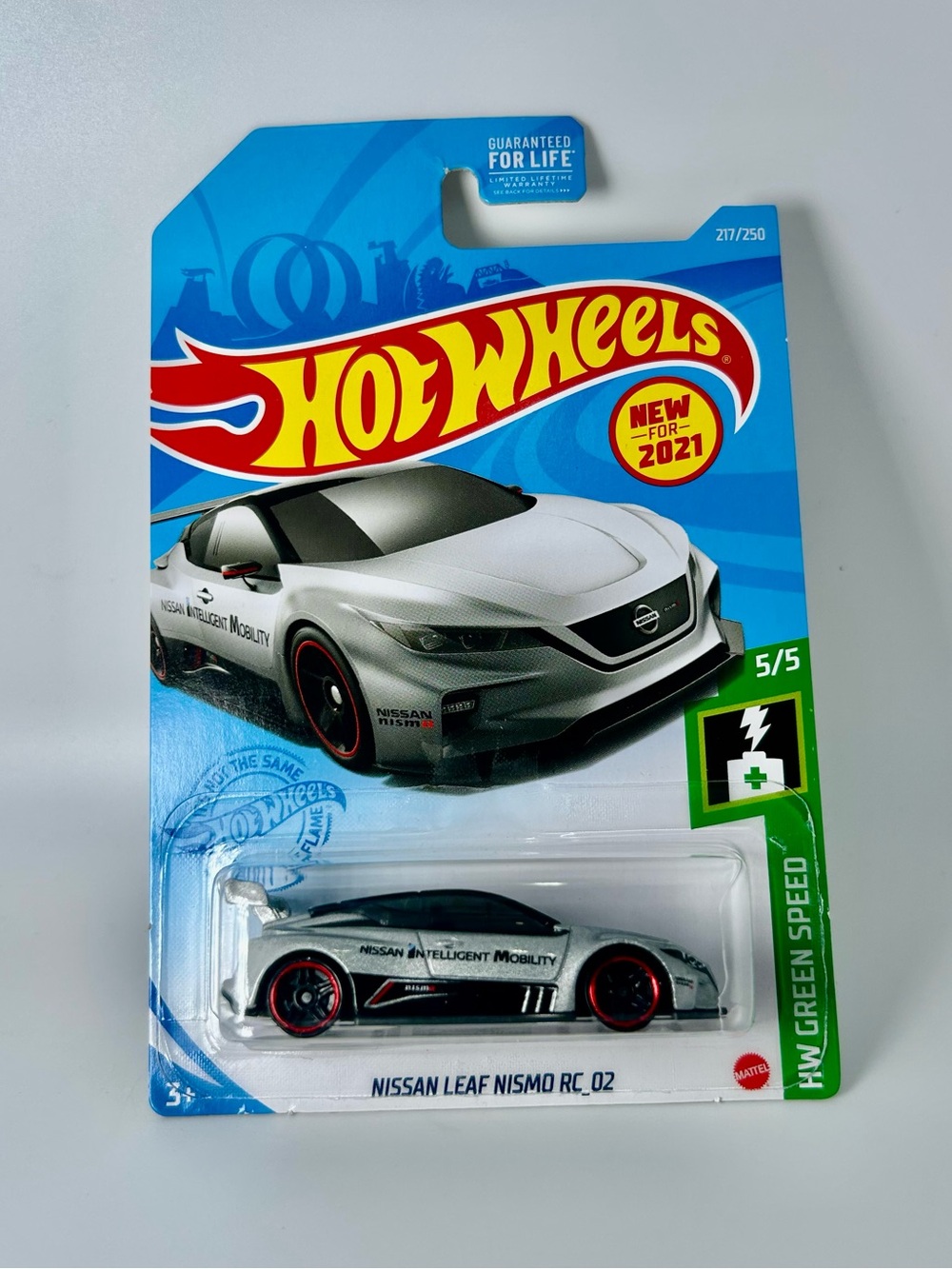 Hot Wheels HW Green Speed 5/5 Nissan Leaf Nismo RC_02 217/250 Silver